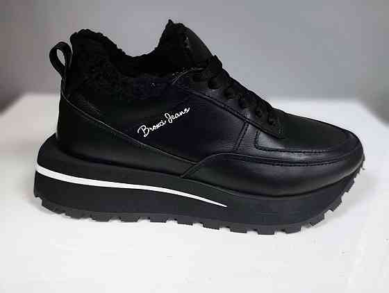 Broxci Кросівки жіночі BROXCI LA чорні (зима, шкіра натуральна) (5209) лише 37р. 37 Коломия