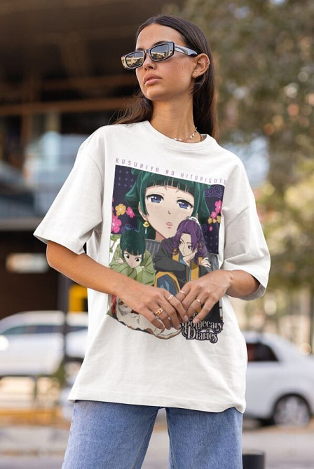 Футболка для мальчика аниме Маомао Апотхекарй Диариес Ессентиал оверсайз (рост от 165 до 180 ) Черний AnimeJ0806m Днепр - изображение 2