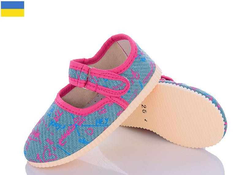 Капці для садка, ясла, дитячі капці для садка на липучці Ліловий Одеса - фото 1