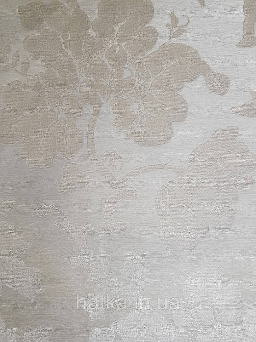 Шпалери вінілові на флізеліні Rasch Trianon Xlll 0.53х10 класика під текстиль гобелен квіти листя білі Київ - фото 3