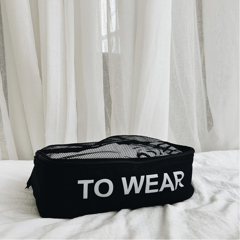 Сумка бавовняна для речей 35x25x12 TO WEAR (Чорний) Суми - фото 1