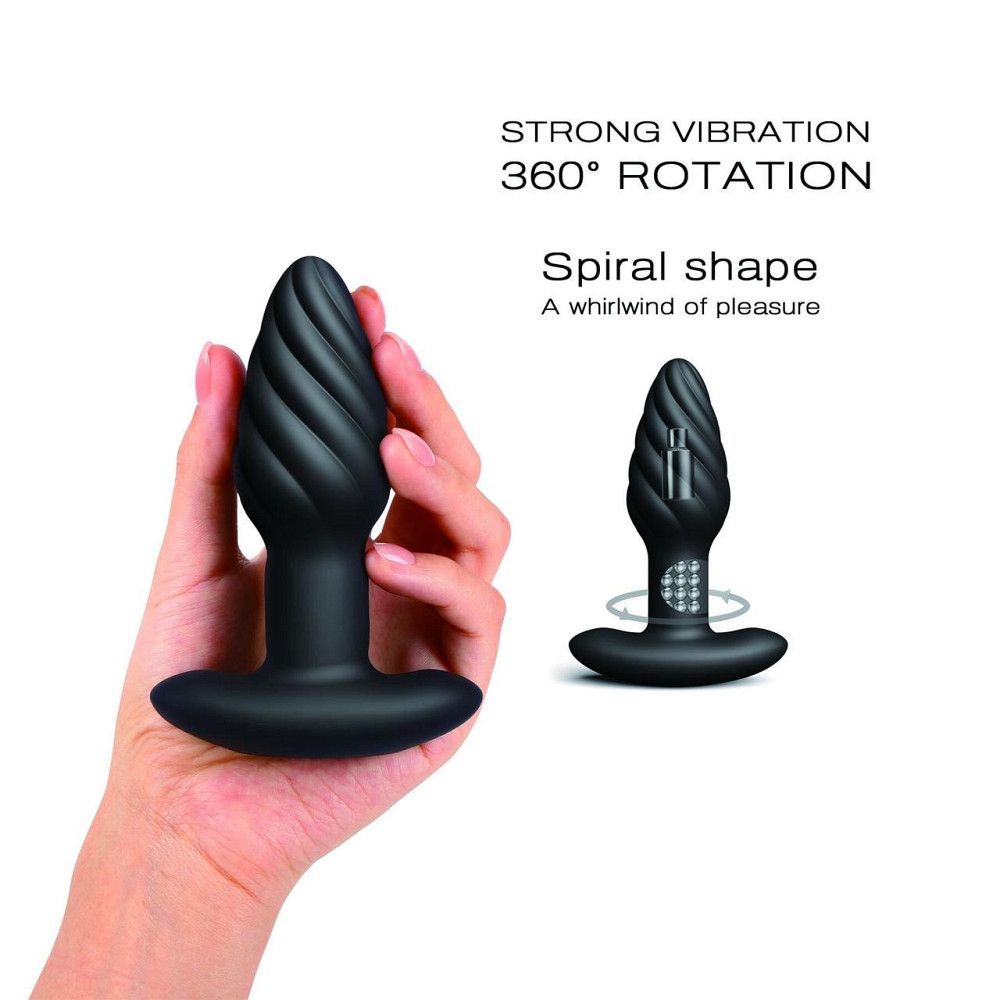 Анальна пробка з вібрацією та перлинним масажем Dorcel Spin Plug, макс. діам. 3,8 см, пульт ДК Sex Aura Київ - фото 2