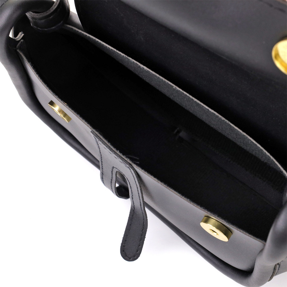 Жіноча сумка сідло з якісної екошкіри Vintage sale_15128 Чорний Київ - фото 5