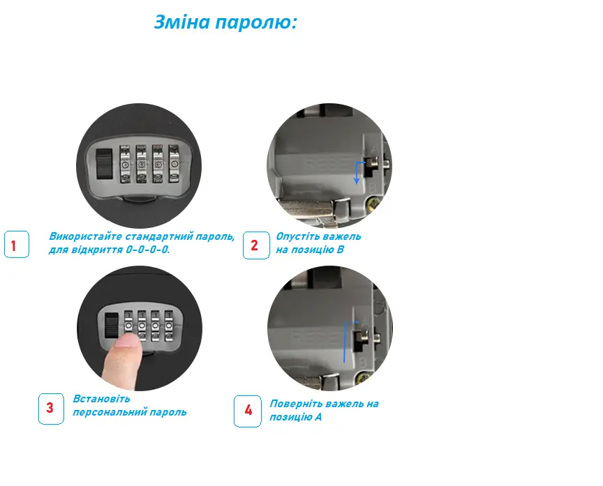 Наружный мини сейф Optimus CH-801 с кодовым замком (120 х 85 х 40мм) Черный Винница - изображение 3