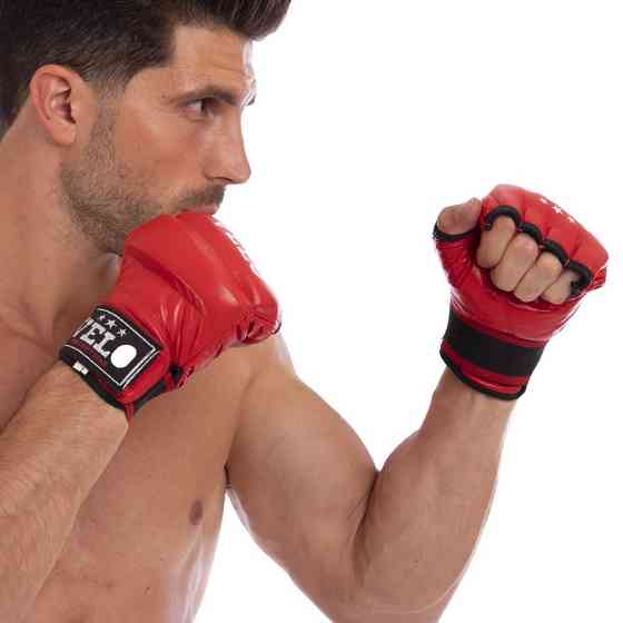 Рукавички для змішаних єдиноборств MMA шкіряні VELO ULI-4023 розмір S-XL кольори в асортименті Рукавички для боксу та єдиноборств Київ