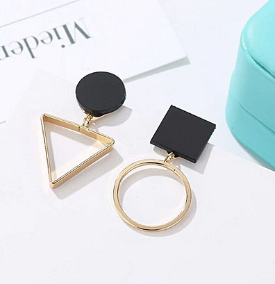 Серьги оригинальные трендовые Ассиметрия Киев - изображение 1