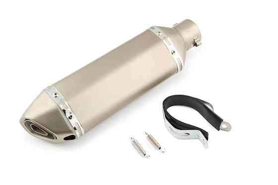 Глушник (тюнінг) 370*105mm (нержавіюча сталь, три-овал, срібло, прямоток, mod:1) 118 Київ