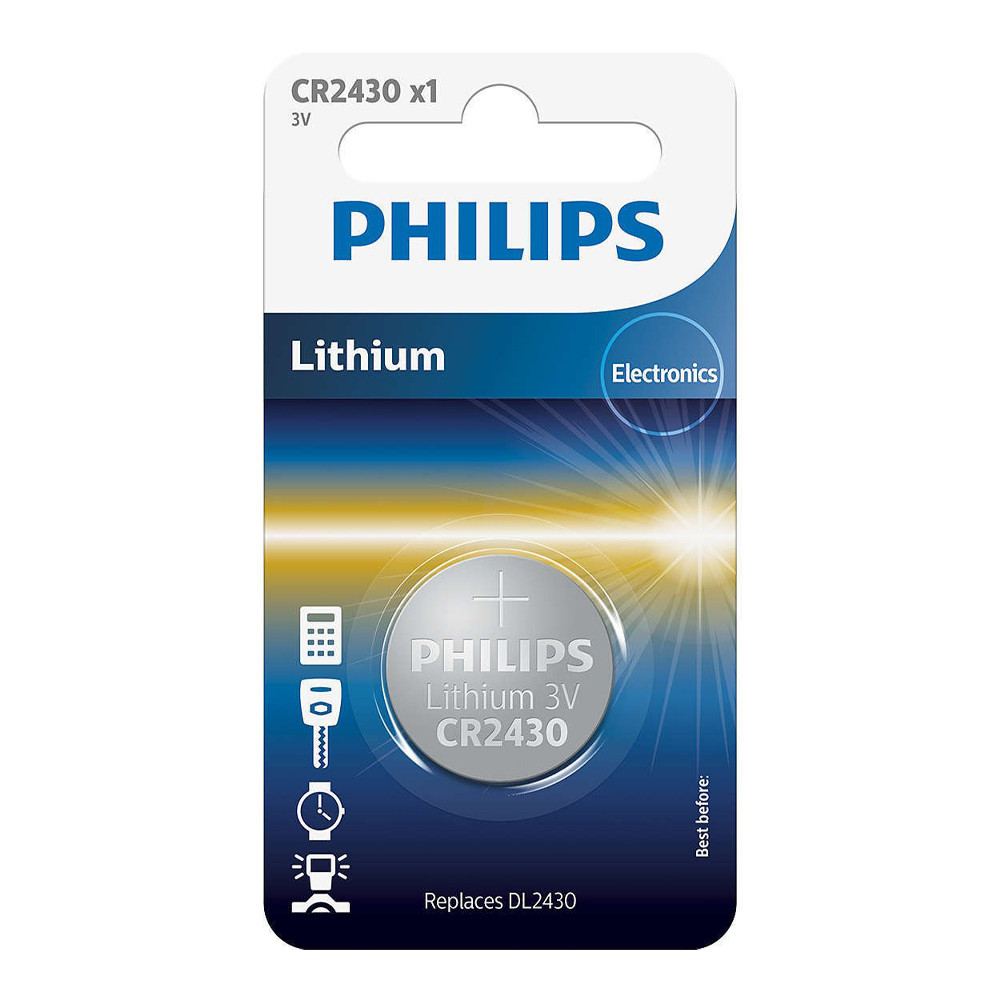 Батарейка Philips CR2430 BLI 1 Lithium (CR2430/00B) Київ - фото 1