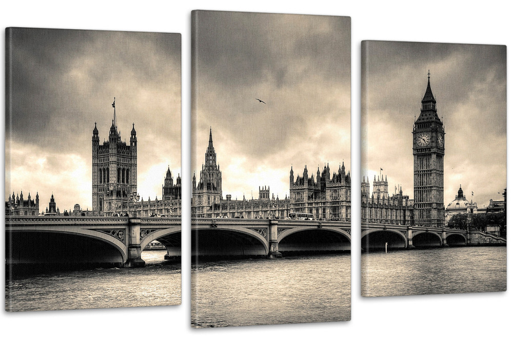 Модульная картина в гостиную / спальню  Сірий Лондон  Art-685_3 Киев - изображение 1