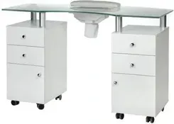 Столик Beauty System Stolik do manicure z pochłaniaczem BD-3453+P Biały Киев - изображение 1
