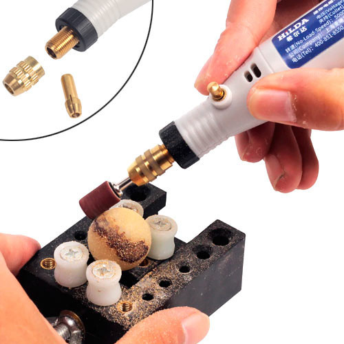 Бормашина гравер HILDA JD5202, 18 В, 5000–18000 об/мин, набор насадок и цанг, компактный корпус Киев - изображение 1