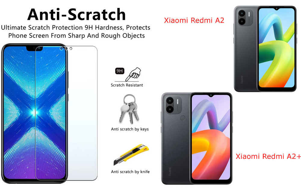 Защитное стекло NeoGlass для Xiaomi Redmi A2, Redmi A2+ – ультрапрозрачное и устойчивое Киев - изображение 1