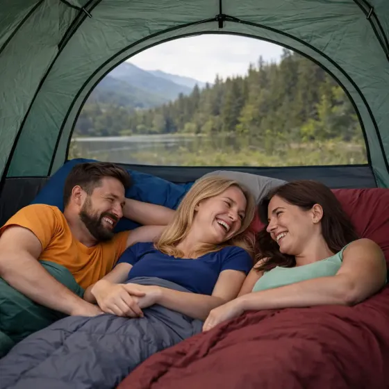 Палатка трехместная для кемпинга и туризма трехместная с автоматическим каркасом 210х150х125 Коломыя