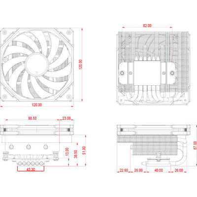 Кулер для процессора ID-Cooling IS-67-XT Black Винница - изображение 3