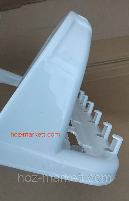 Полиця у ванну навісна настінна біла пластикова пряма 62 см Харків - фото 6