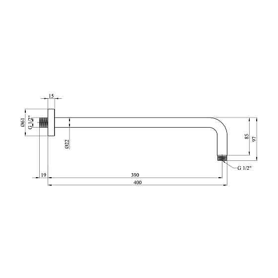 Держатель для душа Kroner Element 2142111401Z-0101 Киев