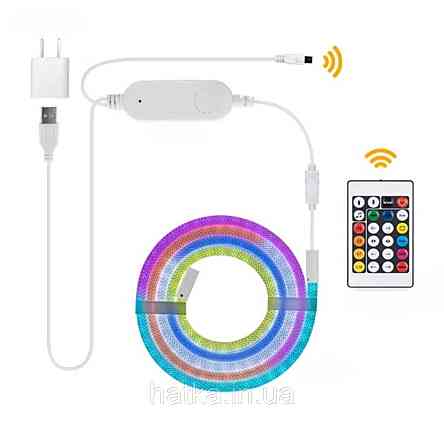 5v-RGB світлодіодна плетена стрічка (5м250LED) Київ