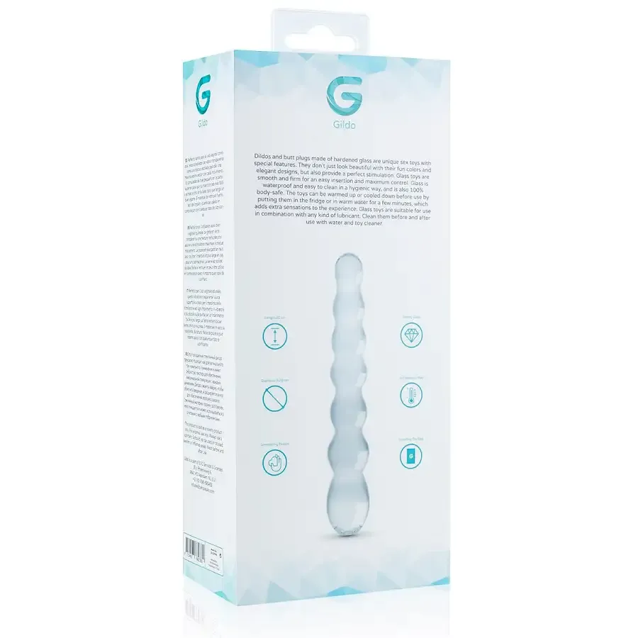 Скляний дилдо у вигляді намистин Gildo Glass Dildo No. 19 Львів - фото 6