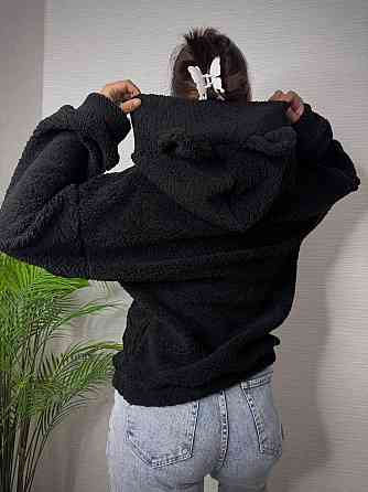 Жіноча тепла плюшева худі з вушками турецьке м'яке хутро Одеса