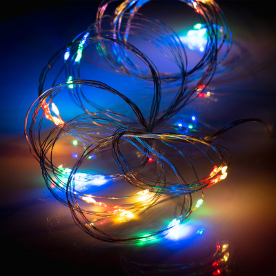 Гірлянда YES! Fun Пучок на мідному дроті 50 LED Різнокольорова 1 м Статична На батарейках (975014) Вінниця - фото 3