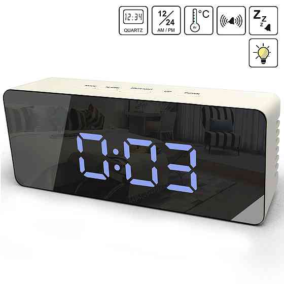 Годинник настільний Technoline WT475 White/Black Mirror (WT475) Киев