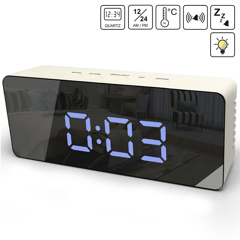 Годинник настільний Technoline WT475 White/Black Mirror (WT475) Киев - изображение 2