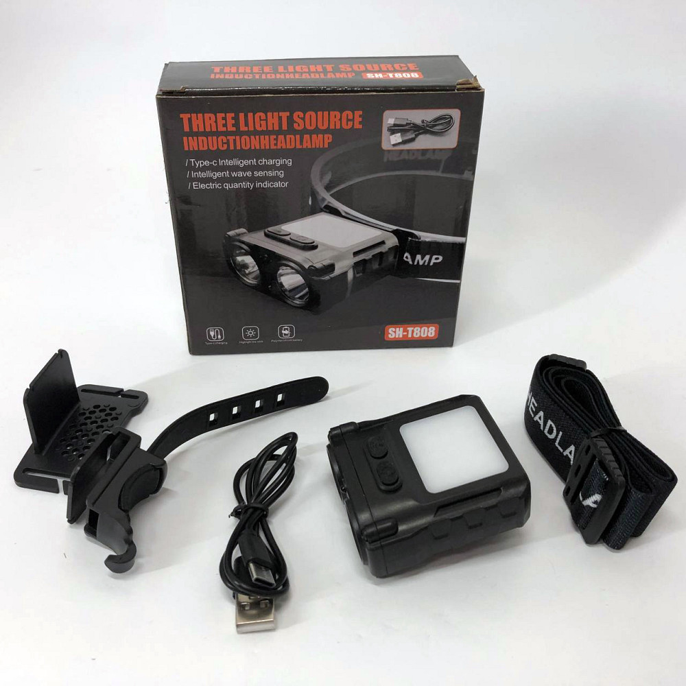 Налобный фонарь для автомеханика SH-T808-2XPE-20SMD-white/red, Налобный светильник для работы в темноте ZA-71 Львов - изображение 6