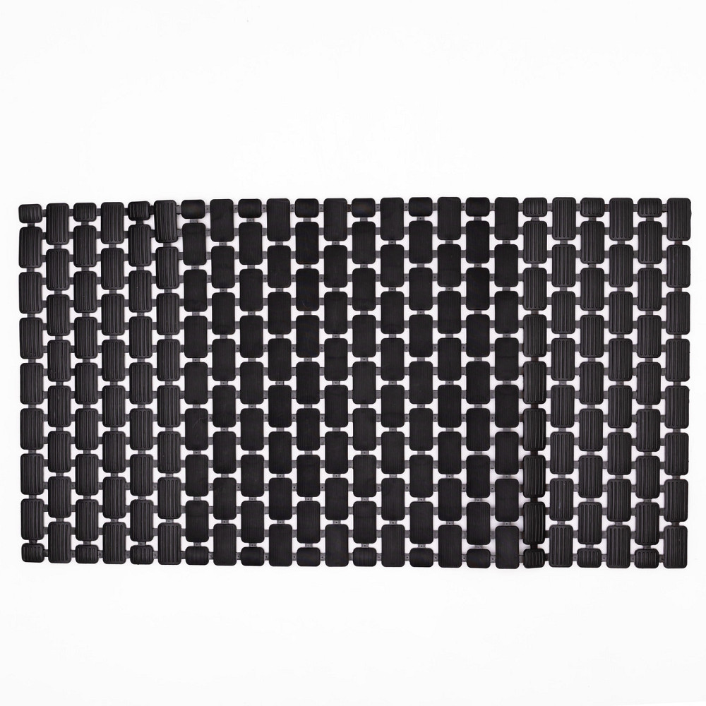 Килимок для душу із полівінілхлориду на присосках 73×40 см Чорний HP-42-8B Коломыя - изображение 1