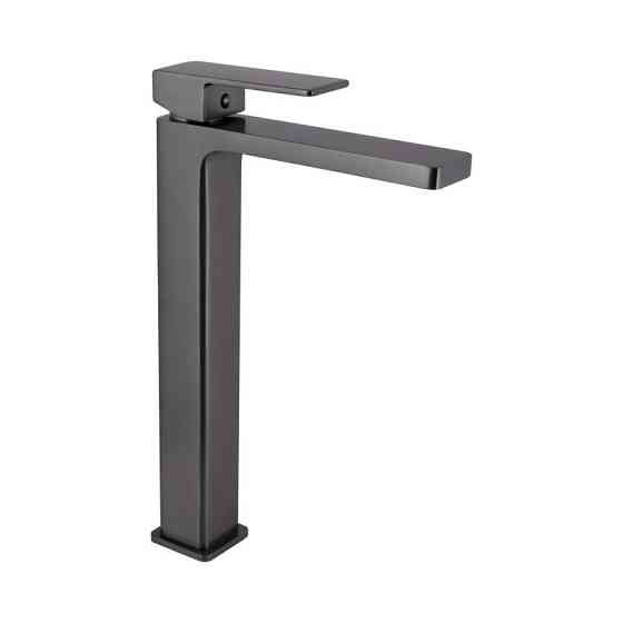Змішувач для раковини Qtap Gemini QTGEM269GMB45680 (k35), одноважільний, високий, Gunmetal Black PVD Харків