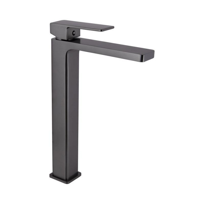 Змішувач для раковини Qtap Gemini QTGEM269GMB45680 (k35), одноважільний, високий, Gunmetal Black PVD Харків - фото 1