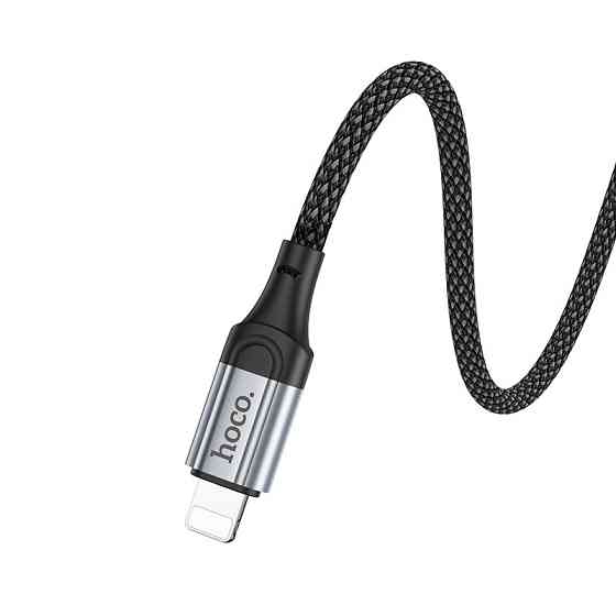 Аудiокабель HOCO UPA26 iP to 3.5mm male, nylon braid, 1m, Black Одеса