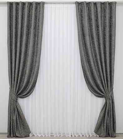 Шторная ткань лен мрамор, коллекция 