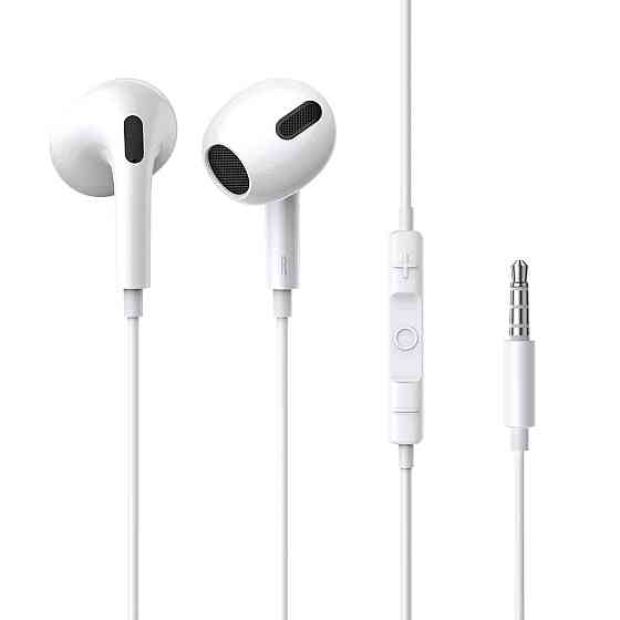 Навушники Baseus Encok 3.5mm lateral in-ear Wired Earphone H17 White Київ