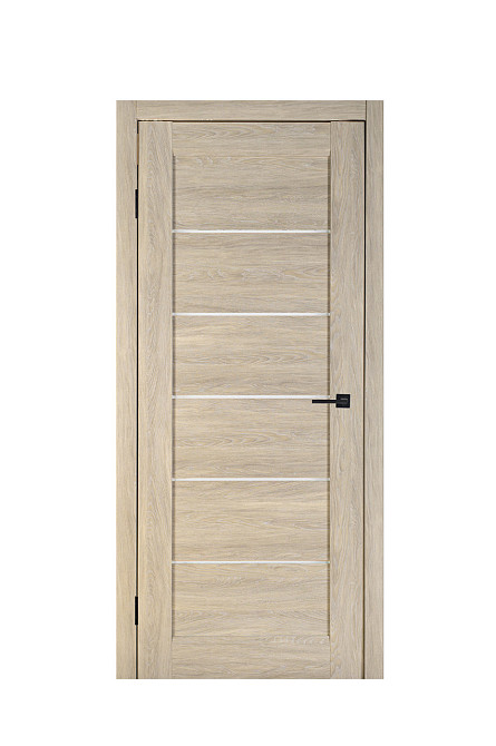 Дверь Реликт Лайн 10 Дуб Grey + Черное стекло 60*200 см Межкомнатные двери для квартиры Киев - изображение 1