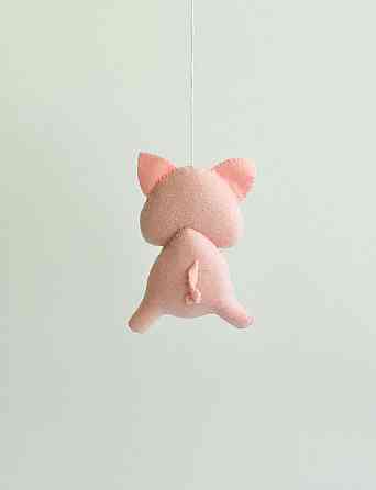 Мягкая фетровая игрушка поросенок ручной работы – безопасная развивающая игрушка Киев