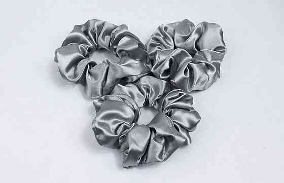 Набір гумок для волосся атласний Сірий Харків