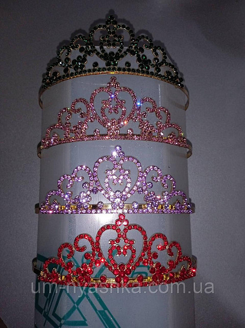 Диадема на обруче Корона с розовыми камнями Кривой Рог - изображение 4