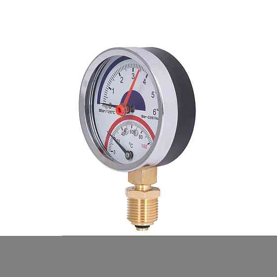 Термоманометр Thermo Alliance Standart 80 мм 1/2", нижнє під'єднання SD1726B Київ