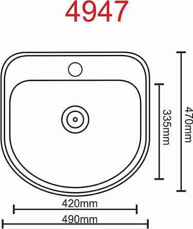 VALESO Кухонна мийка з нержавіючої сталі VALESO ДЕКОР 4947 (0,8/180 мм) Киев