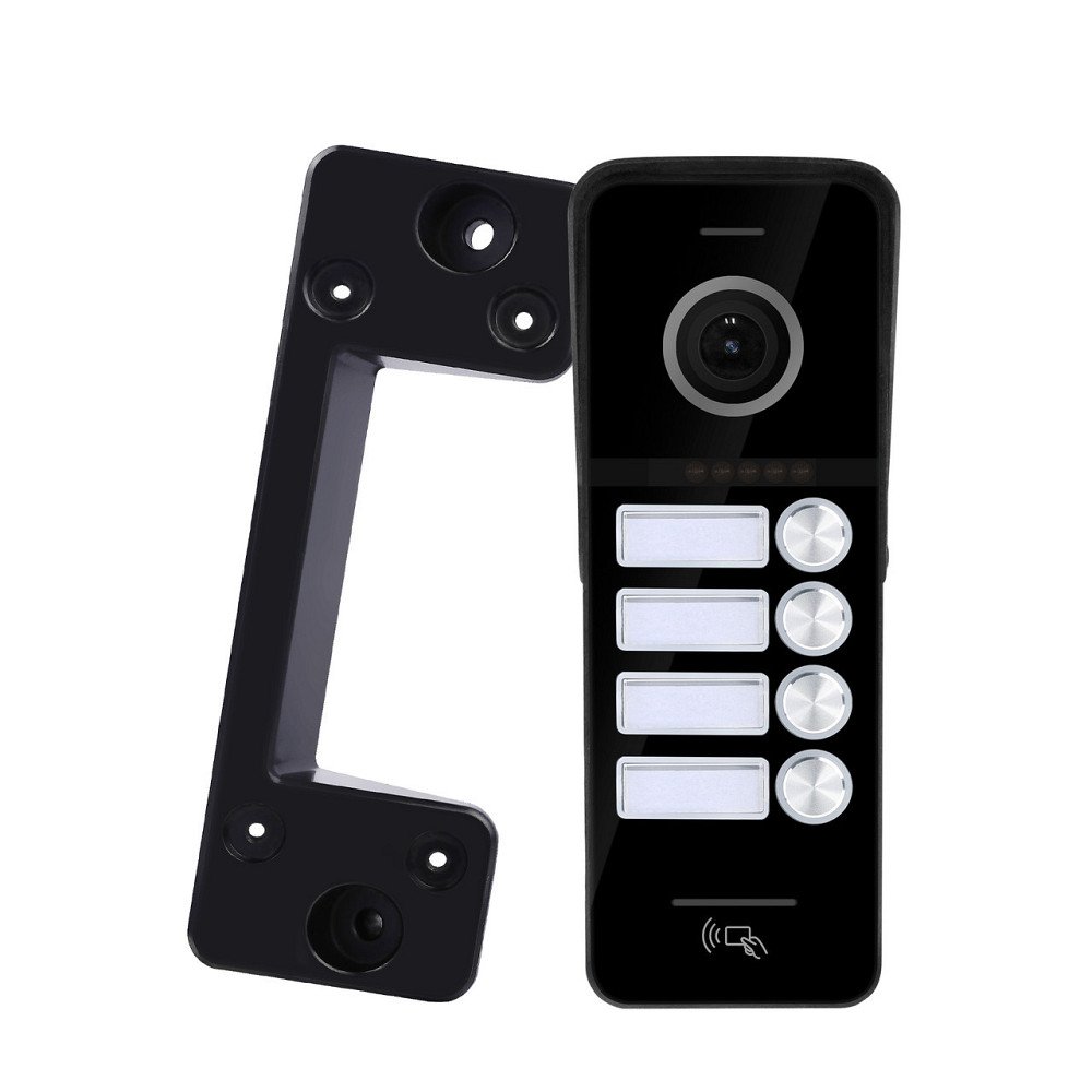 Панель домофона з вбудованим зчитувачем карток SEVEN CP-7504/4 RFID black Київ - фото 16