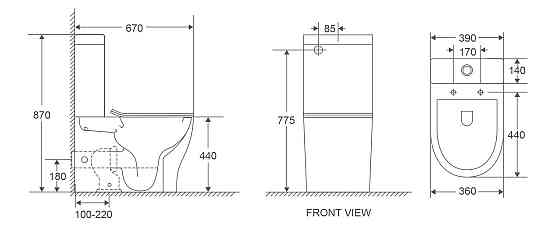 Унітаз-компакт Mixxus Premium WAVE-0403-R  675х395х870mm, система змиву RIMLESS   ( MP6606 ) 31218 Харьков