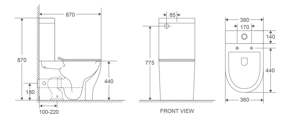 Унітаз-компакт Mixxus Premium WAVE-0403-R  675х395х870mm, система змиву RIMLESS   ( MP6606 ) 31218 Харків - фото 2