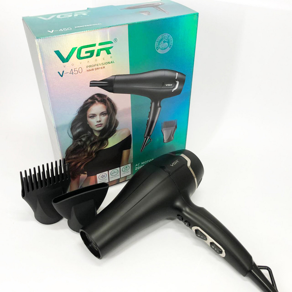 Фен для укладки прически VGR V-450, Фен с регулятором мощности и температуры Хороший для дома DU-71 Львов - изображение 9