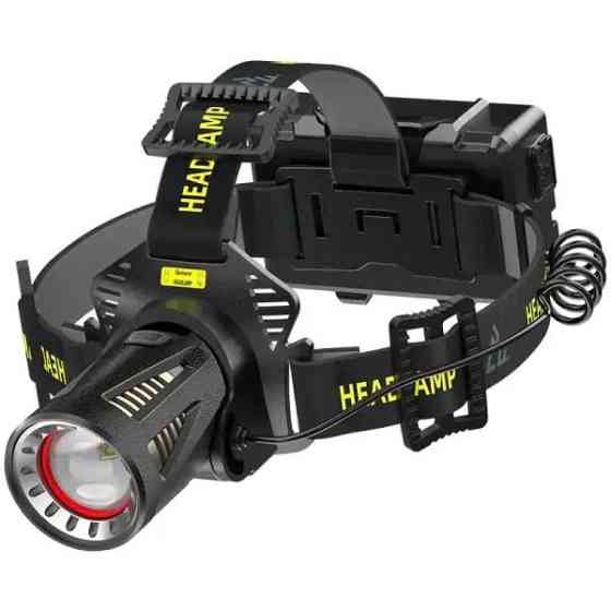 Фонарь налобный H610-WHITE LASER LED PM50-TG, сенсор движения, 3x18650, Power Bank JN-69 Одесса