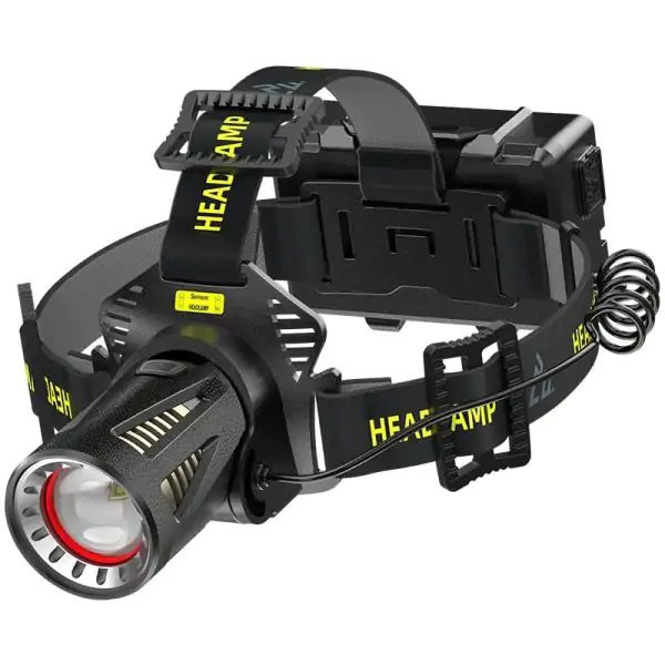 Фонарь налобный H610-WHITE LASER LED PM50-TG, сенсор движения, 3x18650, Power Bank JN-69 Одесса - изображение 1