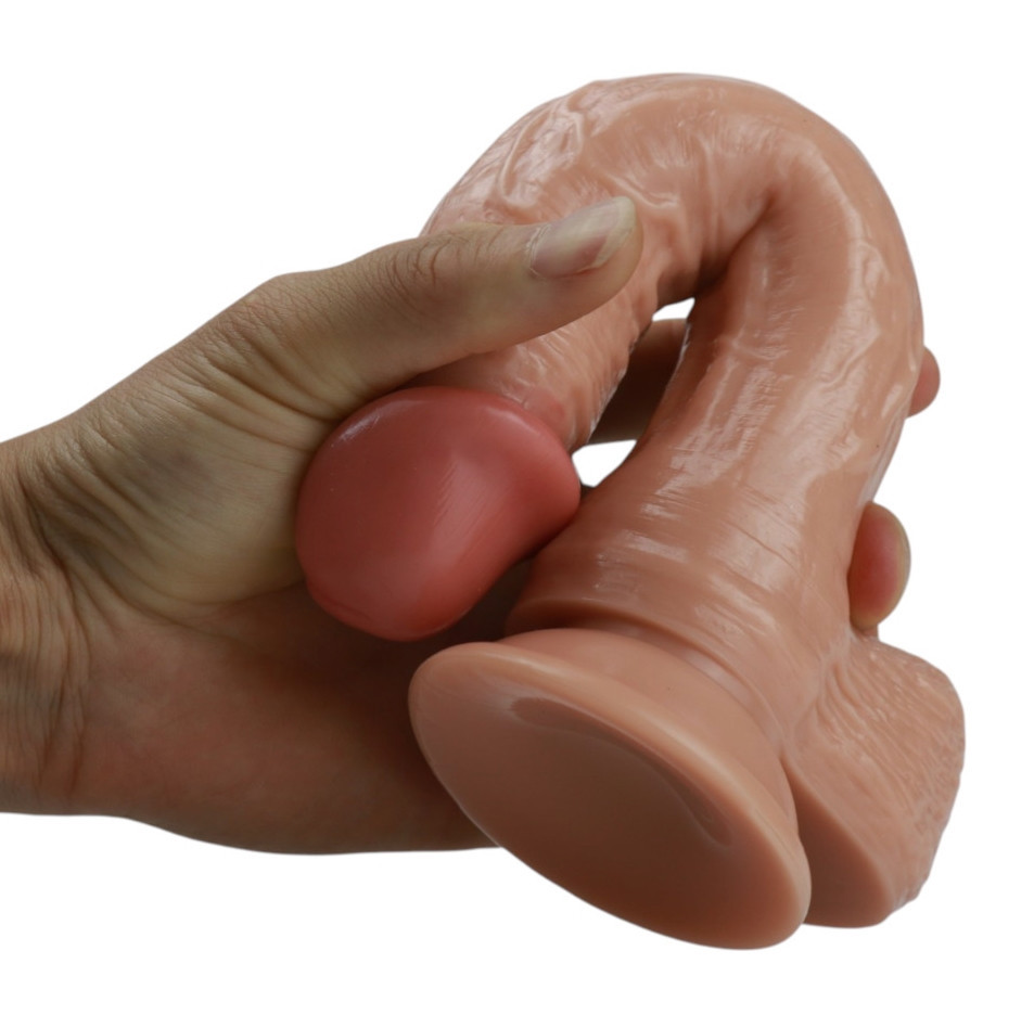 Фаллоимитатор с мошонкой на присоске OYO YQM-012 (длина 17 см, диаметр 3.9 см) Sex Aura Киев - изображение 9