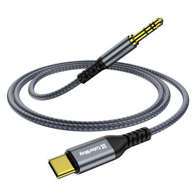 Кабель мультимедійний USB-C to 3.5mm M 1.2m gray ColorWay (CW-CBPDJ071-G) Вінниця - фото 6