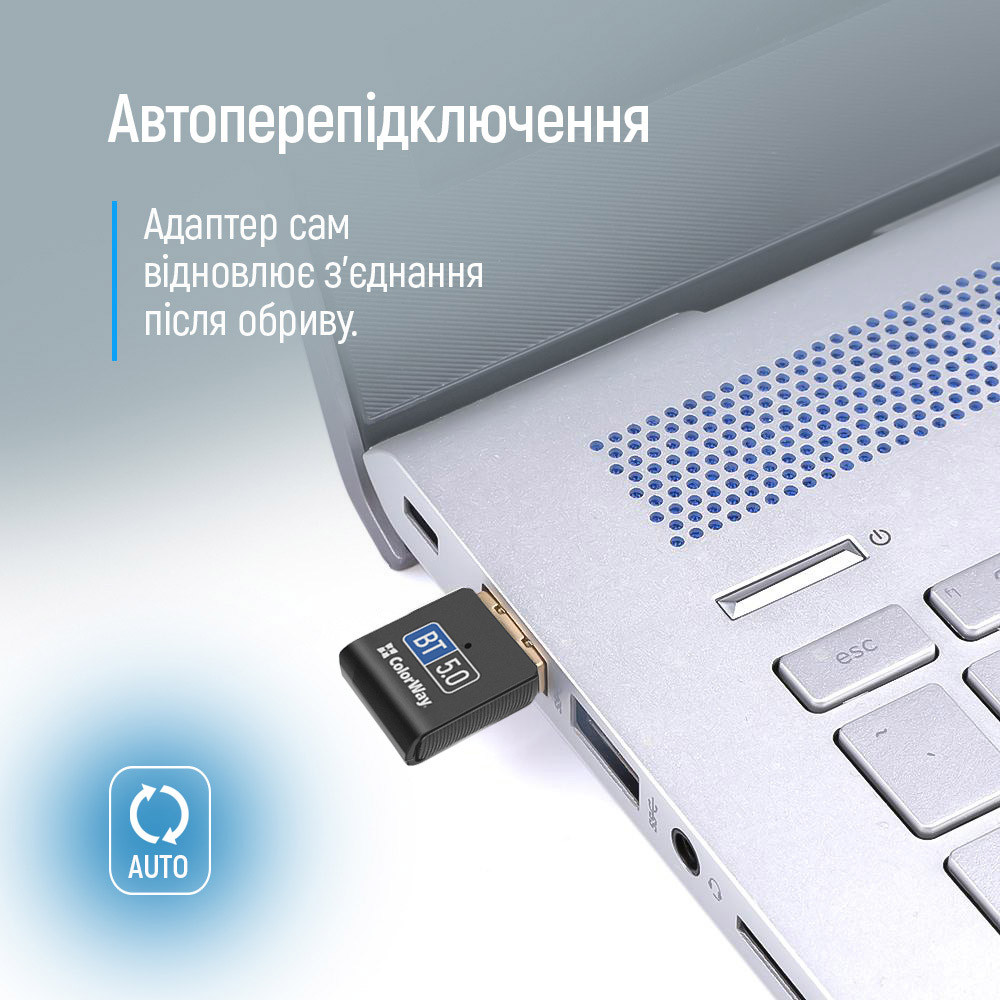 Адаптер Bluetooth v5.0 USB, чорний Colorway Винница - изображение 8