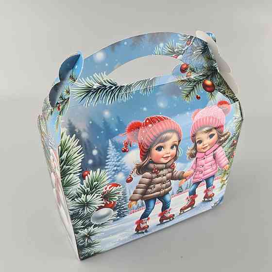 Новогодняя подарочная картонная упаковка для конфет (800грм) №212 