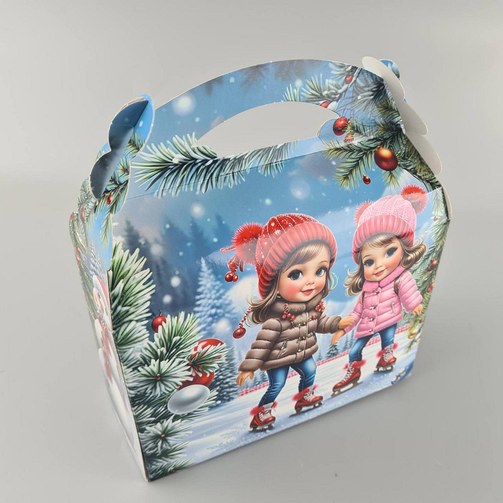 Новогодняя подарочная картонная упаковка для конфет (800грм) №212 